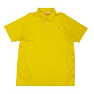 Puma Mens L Large Polo Shirt Yellow USP Dry Quick